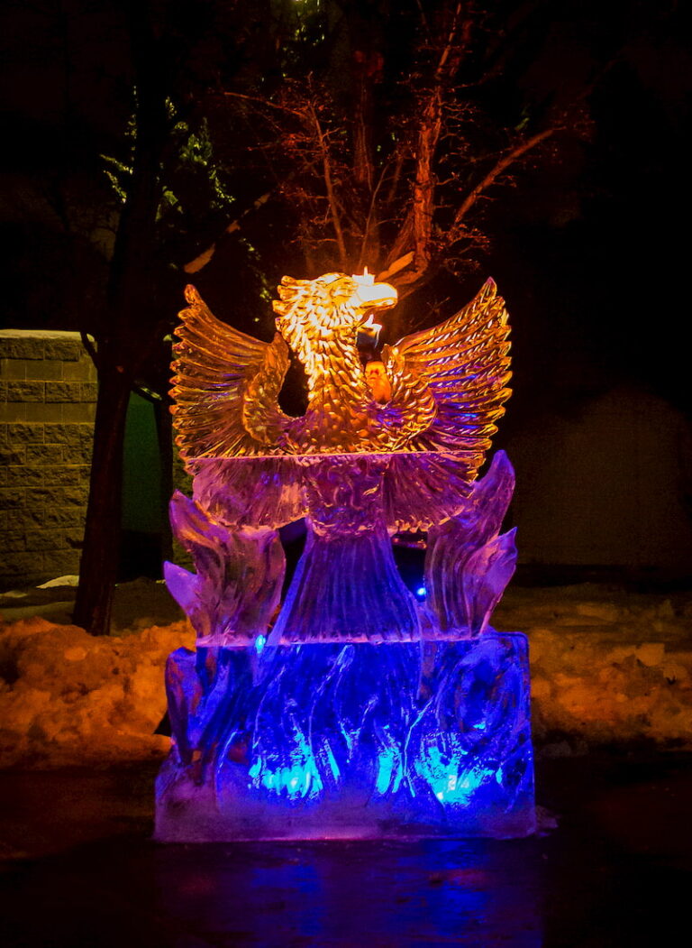 Ice sculpture at the Avamere at Wenatchee Fire & Ice