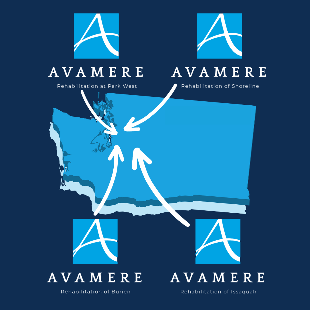 A map of the 4 new Avamere facilities